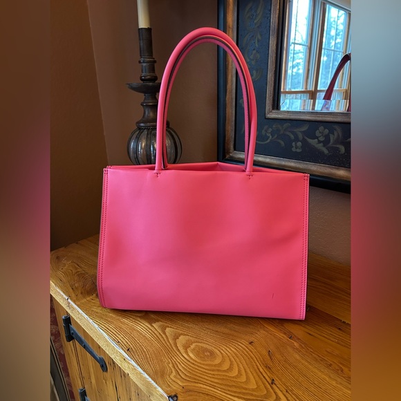 Tory Burch Small Ella Bio Tote large logo hidden pocket w/dust bag and strap - Picture 2 of 16